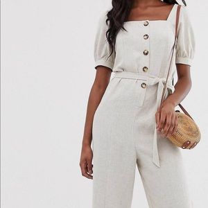 Tall linen romper